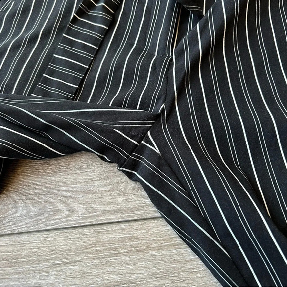 89th Madison Pinstriped  Stretch Paperbag Waist Pants - Picture 9 of 12